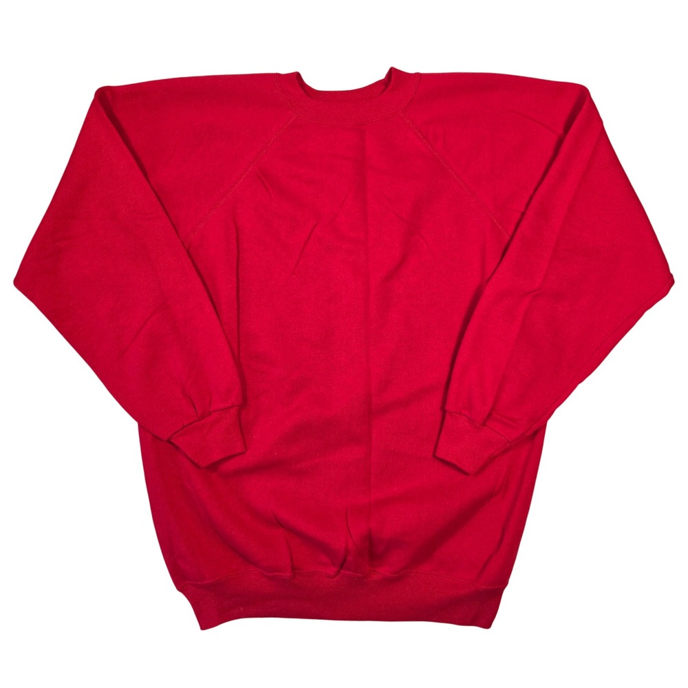 Vintage Hanes Sport Red Raglan Crewneck Sweatshirt Men XL Made in USA 90s Grunge